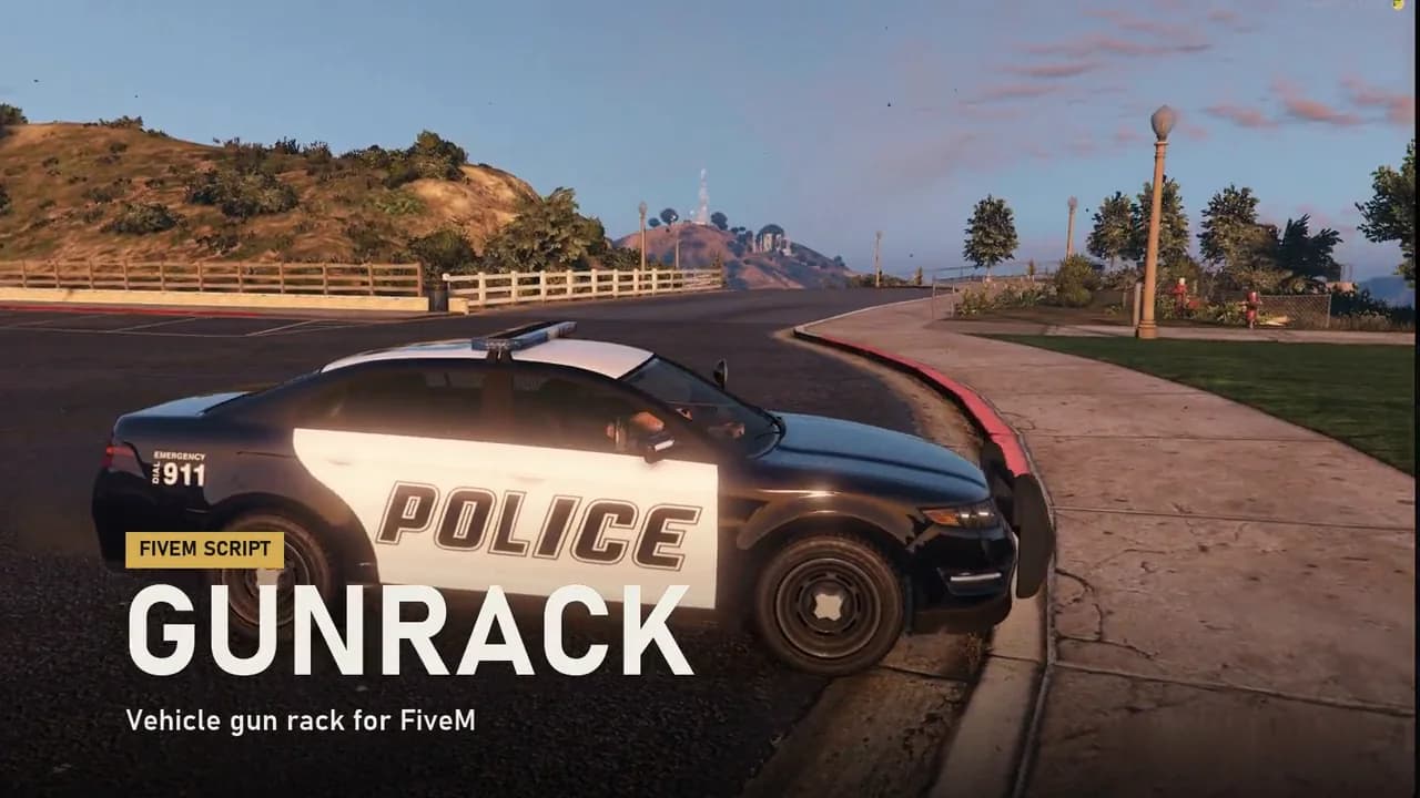 Gunrack FiveM silah rafı scripti çalışırken